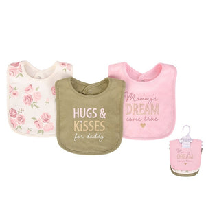 3pc Hugs & Kisses Bib Set