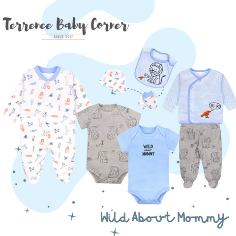 Wild About Mommy 8pc Infant Value Set Clothes