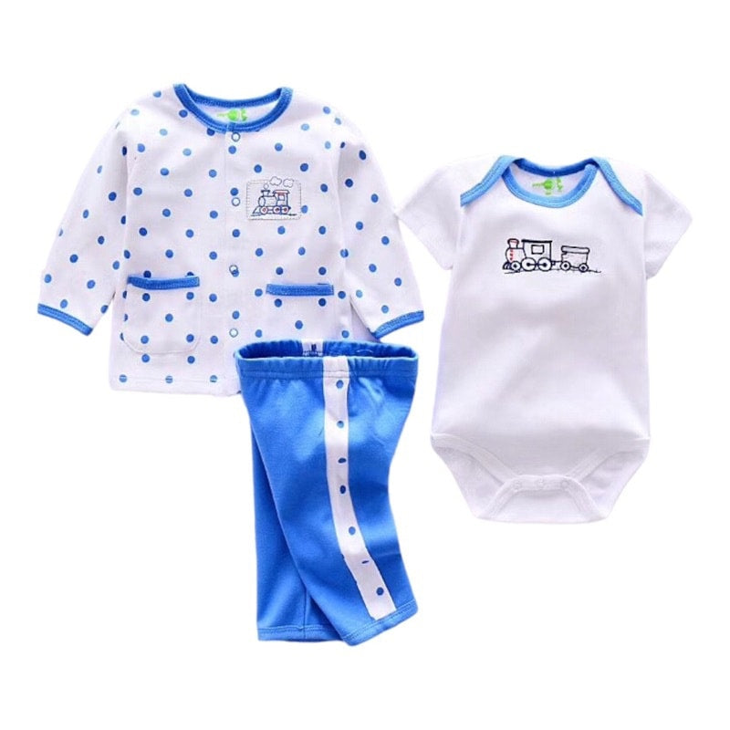 3-piece Truck Cardigan Bodysuit Pants Set