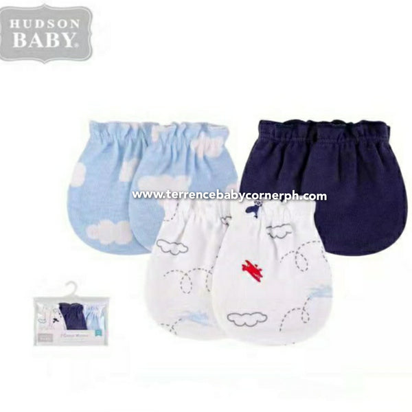 3 pairs Hudson Baby Mittens Set