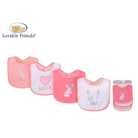 4pc Baby Bib Love Bunny Set