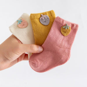 3-pairs Strawberry Socks Set